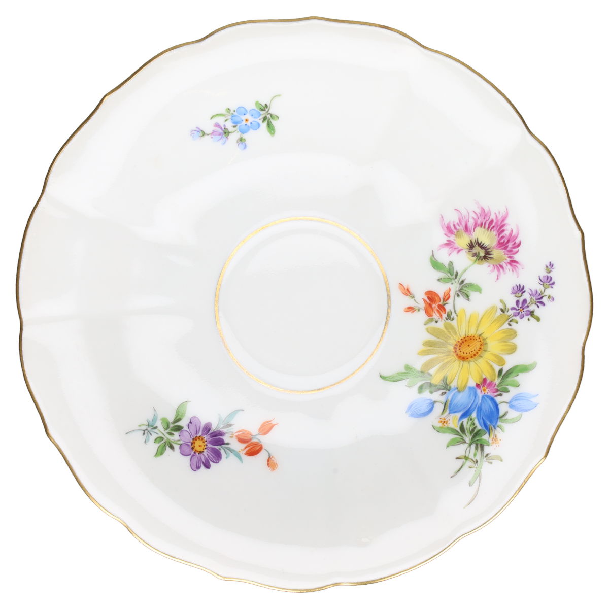 Untertasse für Mokka Espresso Motiv Chrysantheme Margerite gelb
