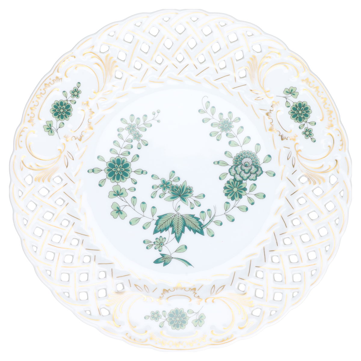 Durchbruchteller mit Gold D 21,7 cm