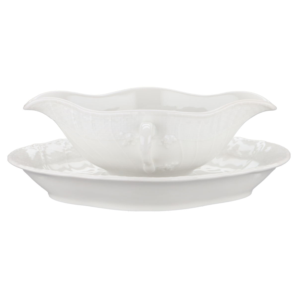 Sauciere mit Teller einteilig