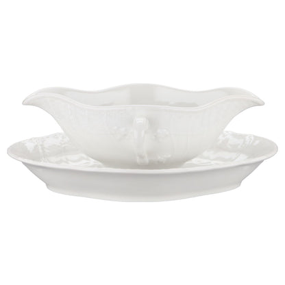 Sauciere mit Teller einteilig