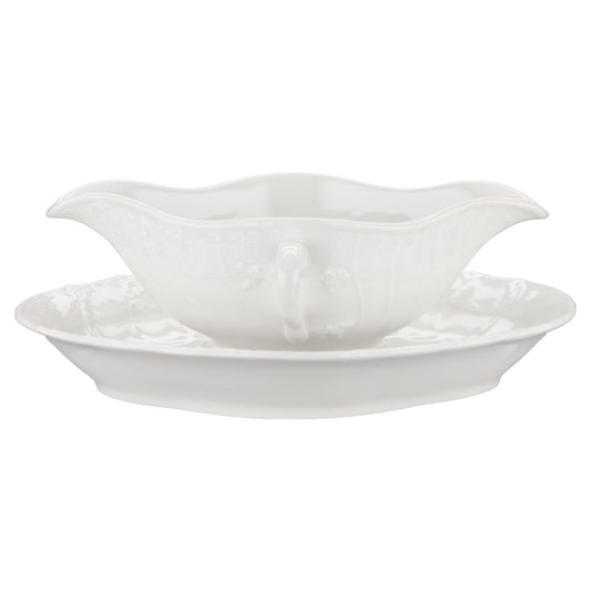 Sauciere mit Teller einteilig