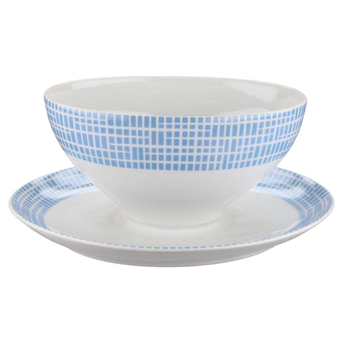 Sauciere mit Teller einteilig, oval