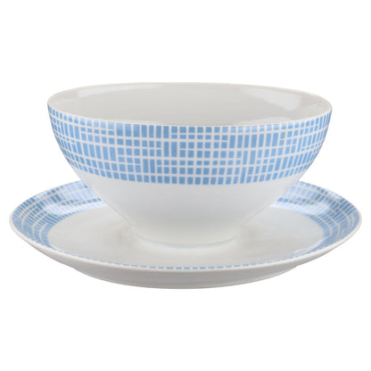 Sauciere mit Teller einteilig, oval