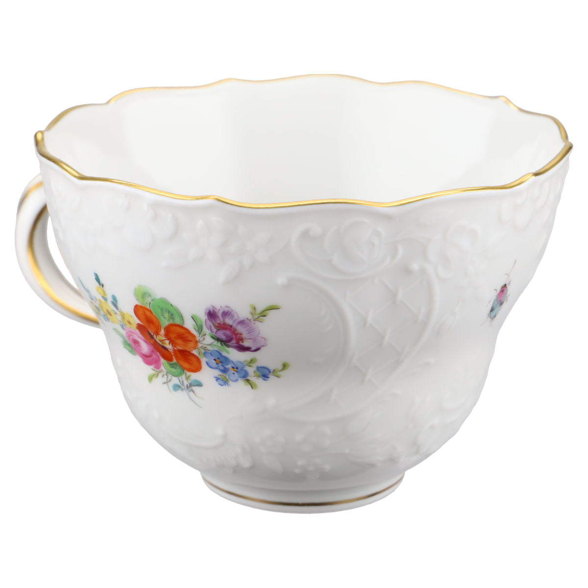 Kaffeetasse Motiv Blüte Gelb / Blüte Orange