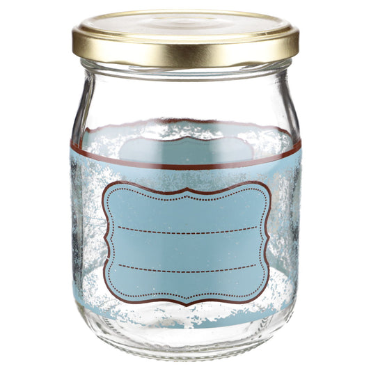 Vorratsglas beschriftbar - blaues Etikett