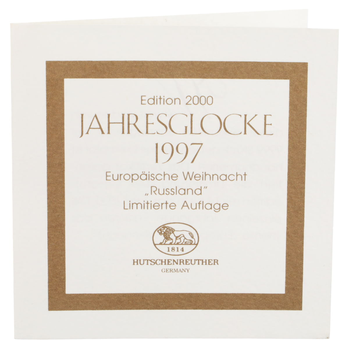 Jahresglocke 1997 Europäische Weihnacht Russland
