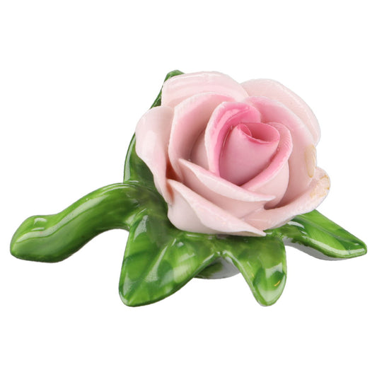 Rose auf Blatt H 3,5 cm