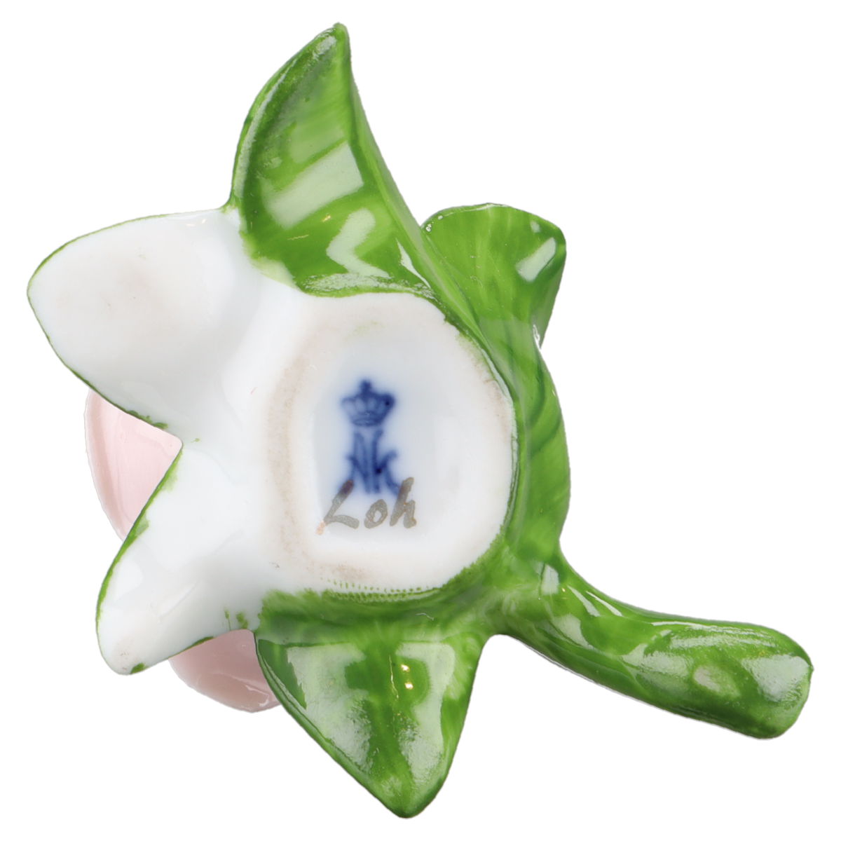 Rose auf Blatt H 3,5 cm