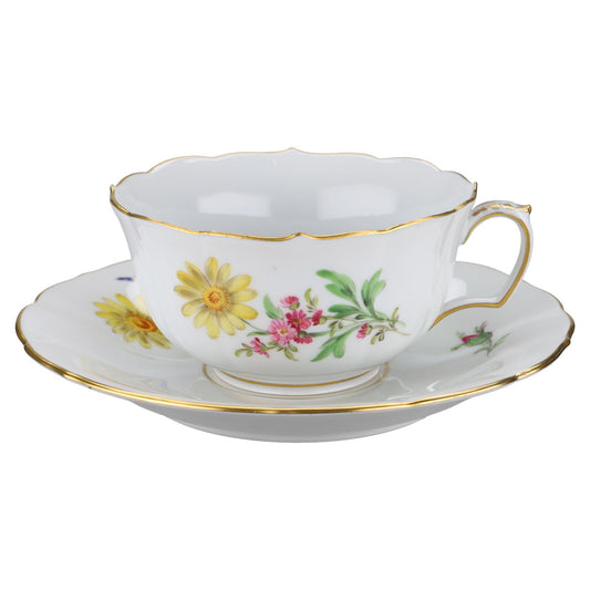 Teetasse  mit Untertasse Margarite gelb