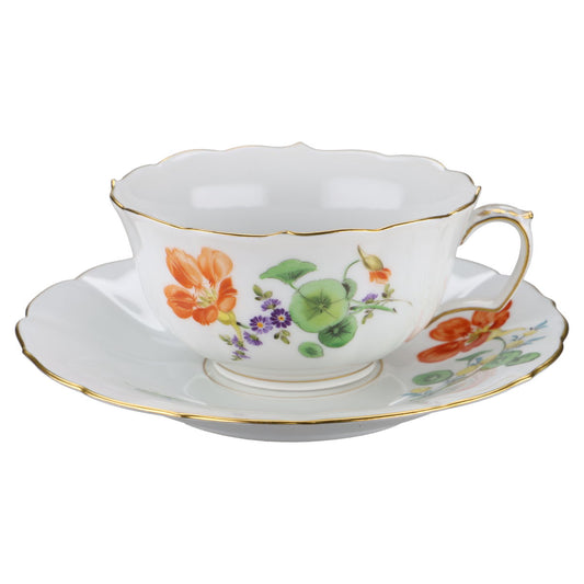 Teetasse mit Untertasse Wildrose orange