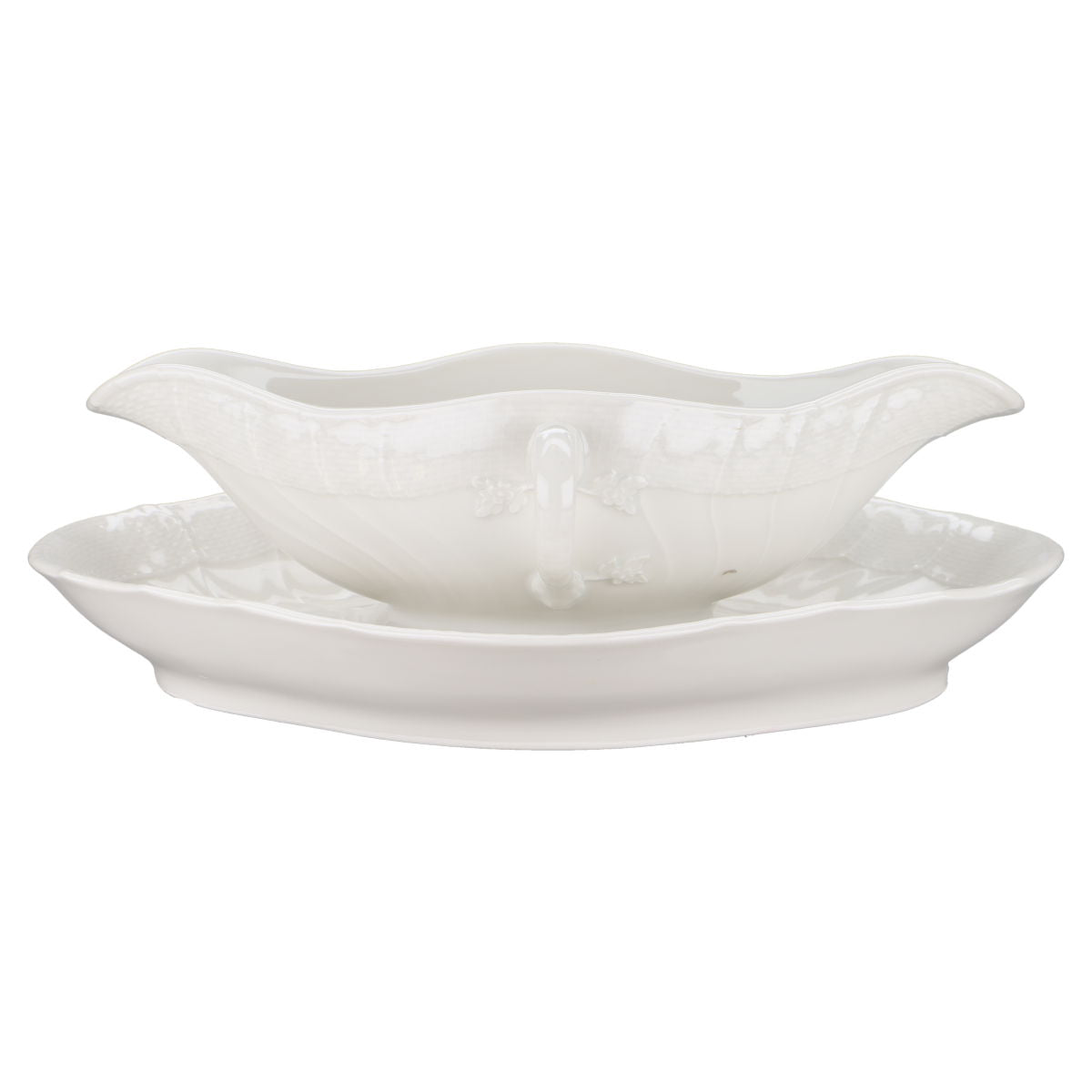 Sauciere mit Teller einteilig