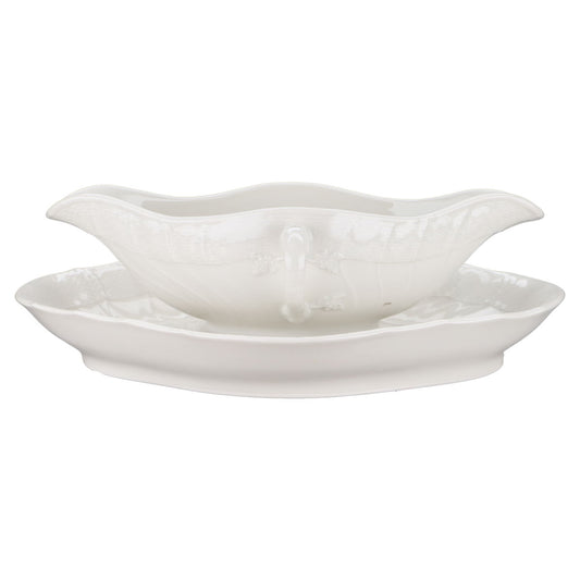 Sauciere mit Teller einteilig