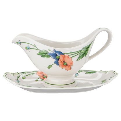 Sauciere mit Teller 2-tlg