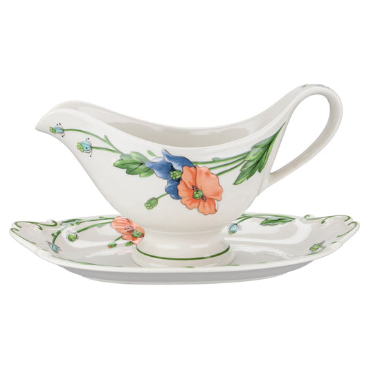 Sauciere mit Teller 2-tlg