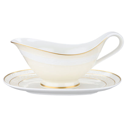 Sauciere mit Teller 2-tlg