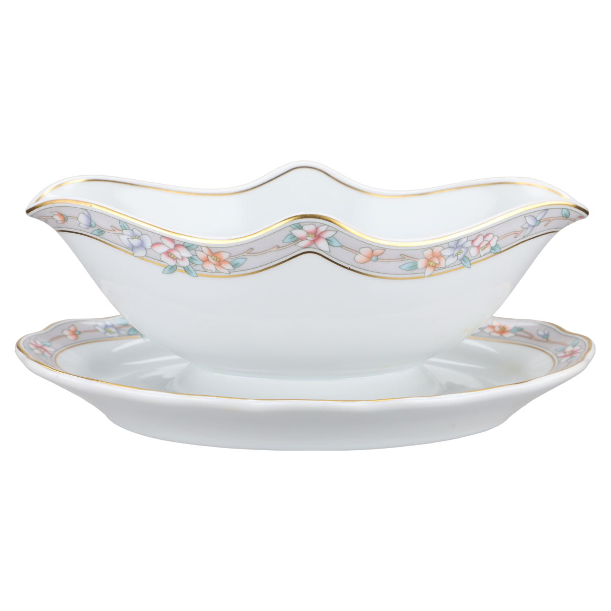 Sauciere mit Teller einteilig