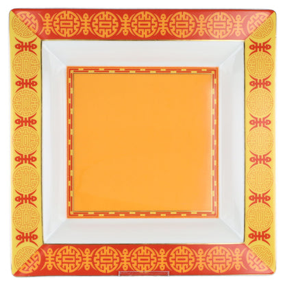 Art Collection Quadrat Orange Gelb ohne Künstlerangabe klein