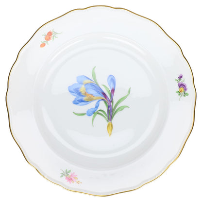 Speiseteller Krokusblüte blau mitte