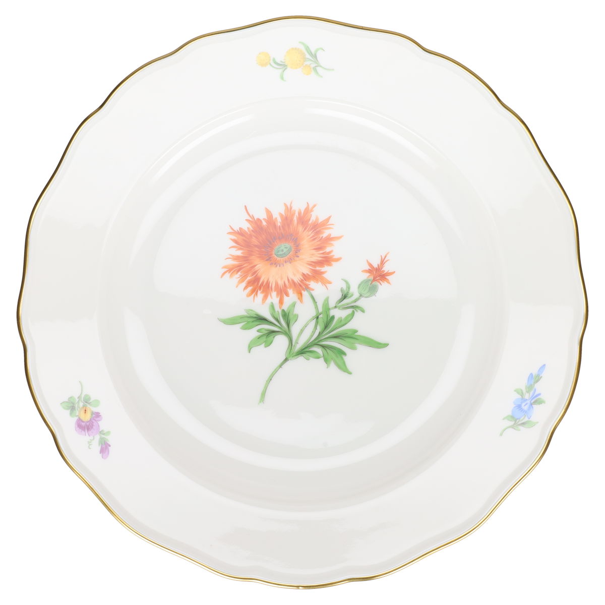Speiseteller Chrysantheme orange mitte