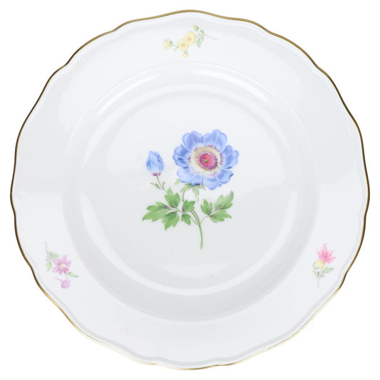 Speiseteller Blaue Blume aufgeblüht mitte
