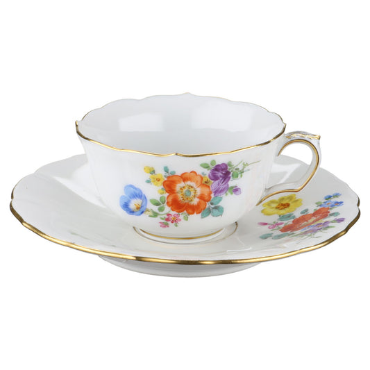 Mokkatasse Espressotasse mit Untere Motiv Prunkwinde Orange