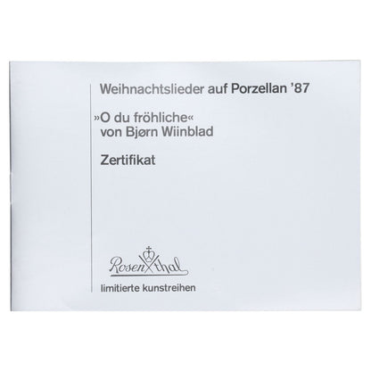 Weihnachtsteller 1987 - O du fröhliche