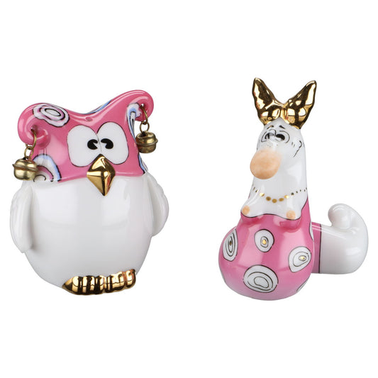 Salzstreuer und Pfefferstreuer Eule und Schnecke