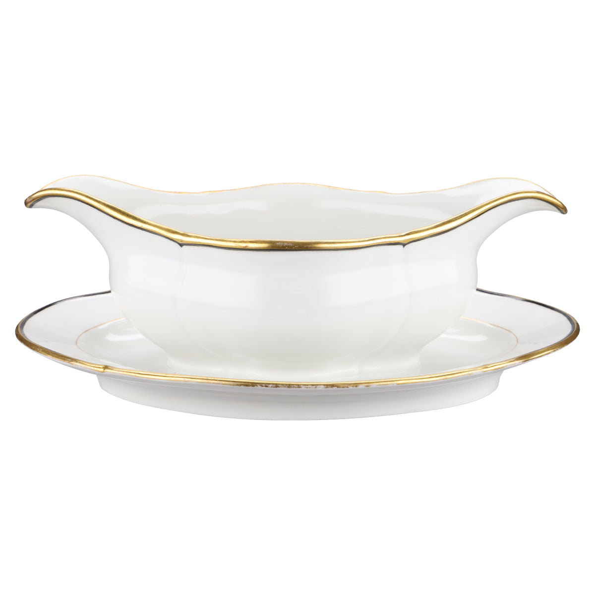 Sauciere mit Teller einteilig