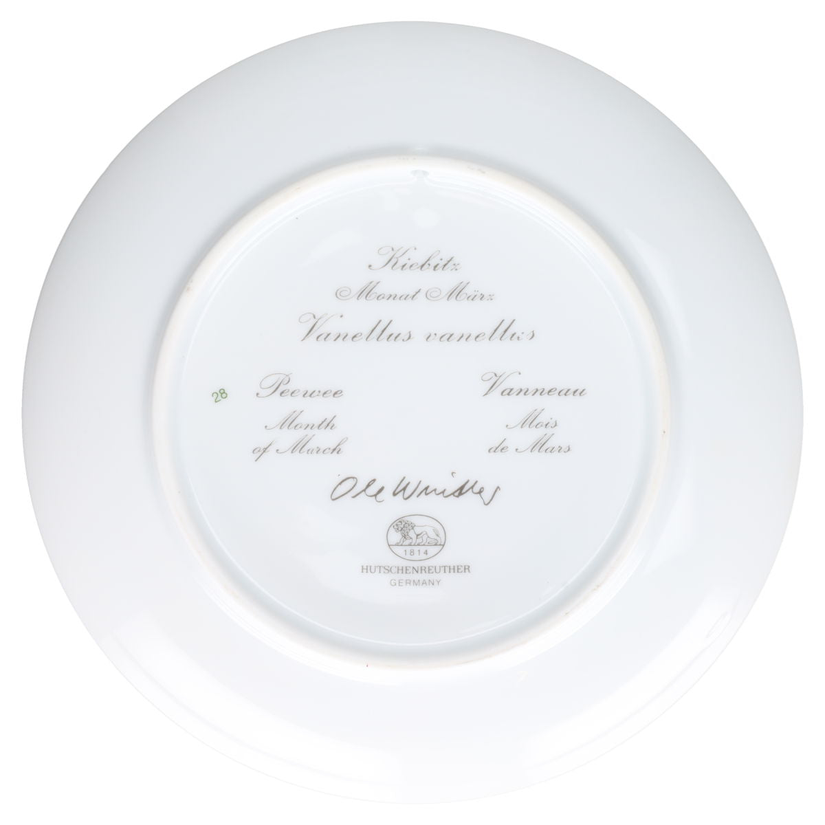 Wandteller 03 März Kiebitz II. Wahl