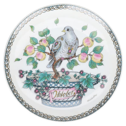 Wandteller 10 Oktober Waldtaube II. Wahl