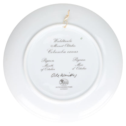 Wandteller 10 Oktober Waldtaube II. Wahl