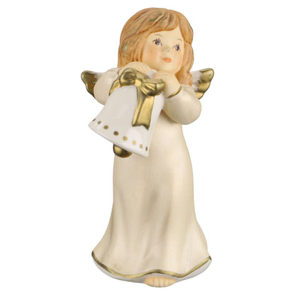 Engel mit Glocke, goldenes Kleid - Kling Glöckchen