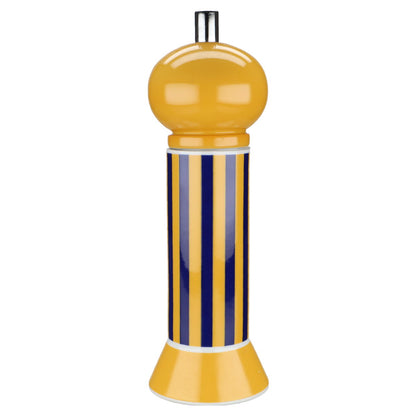 Pfeffermühle groß  Ocker mit Blau