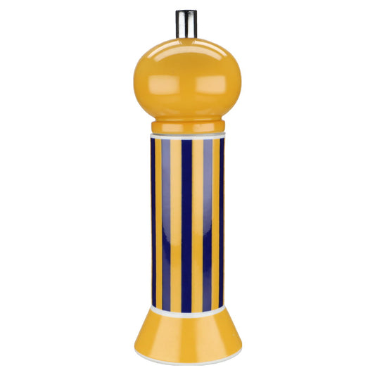 Pfeffermühle groß  Ocker mit Blau
