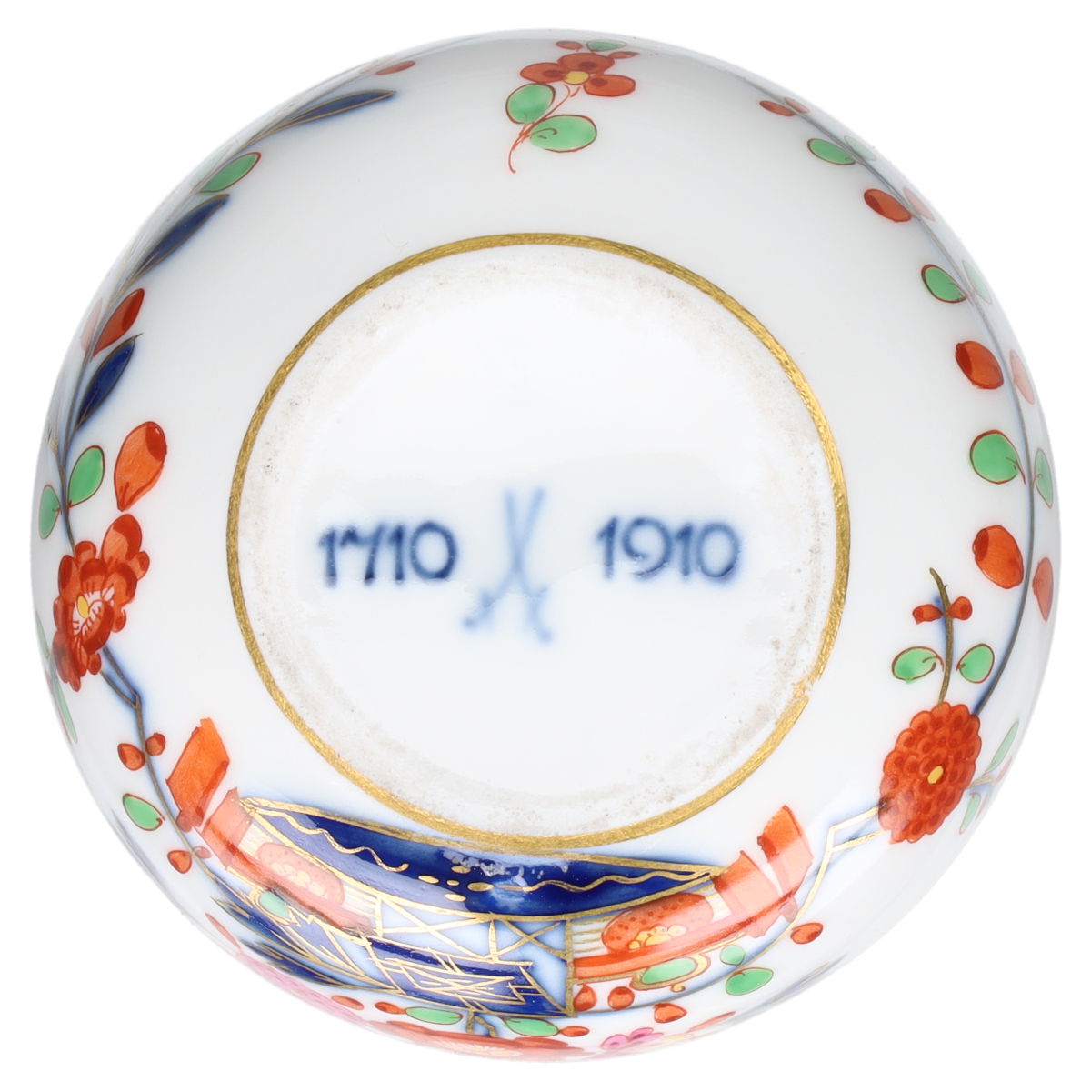 Süßstoffdose Deckeldose klein Tischchenmuster I.W Knaufzeit