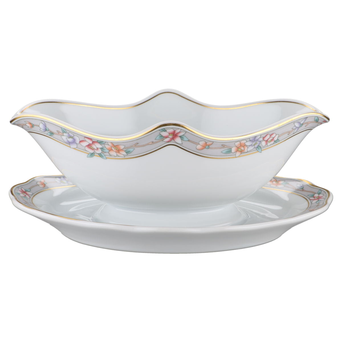 Sauciere mit Teller einteilig II. Wahl