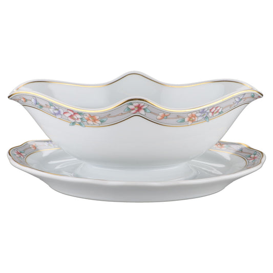 Sauciere mit Teller einteilig II. Wahl