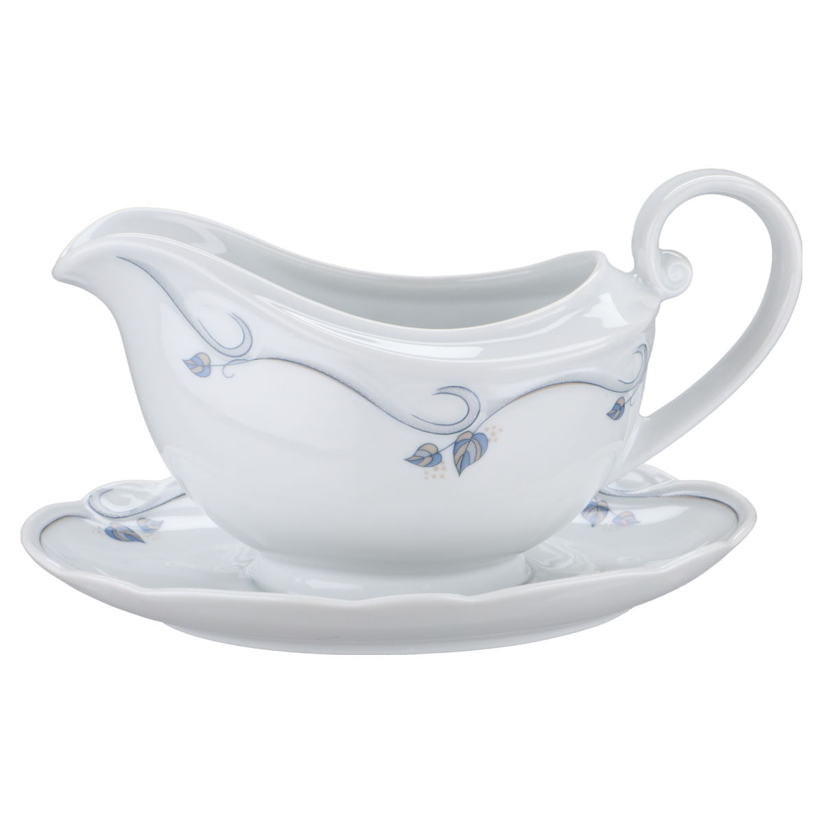 Sauciere mit Teller einteilig