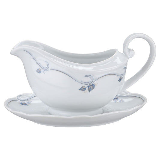 Sauciere mit Teller einteilig