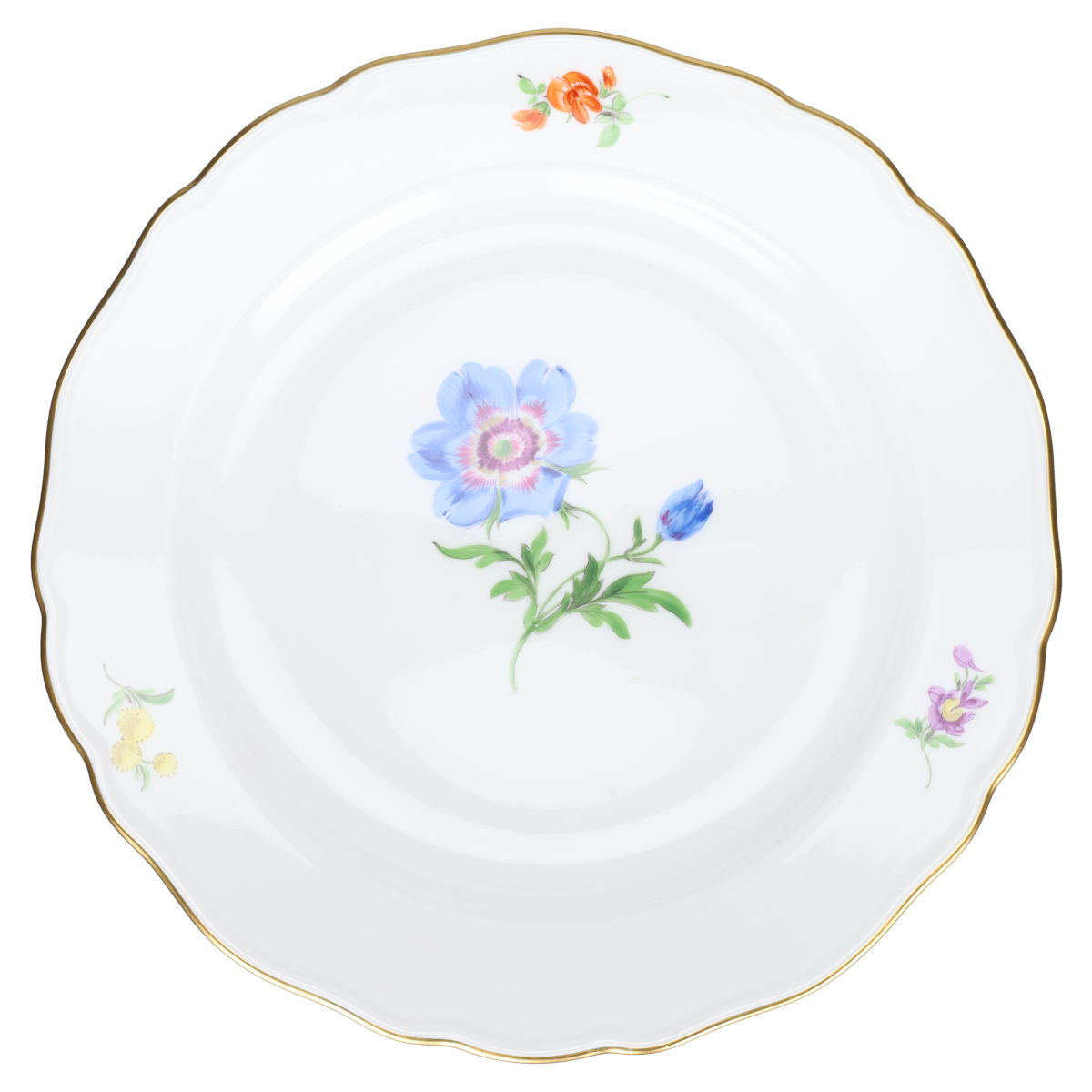 Kuchenteller Blaue Blume aufgeblüht mitte