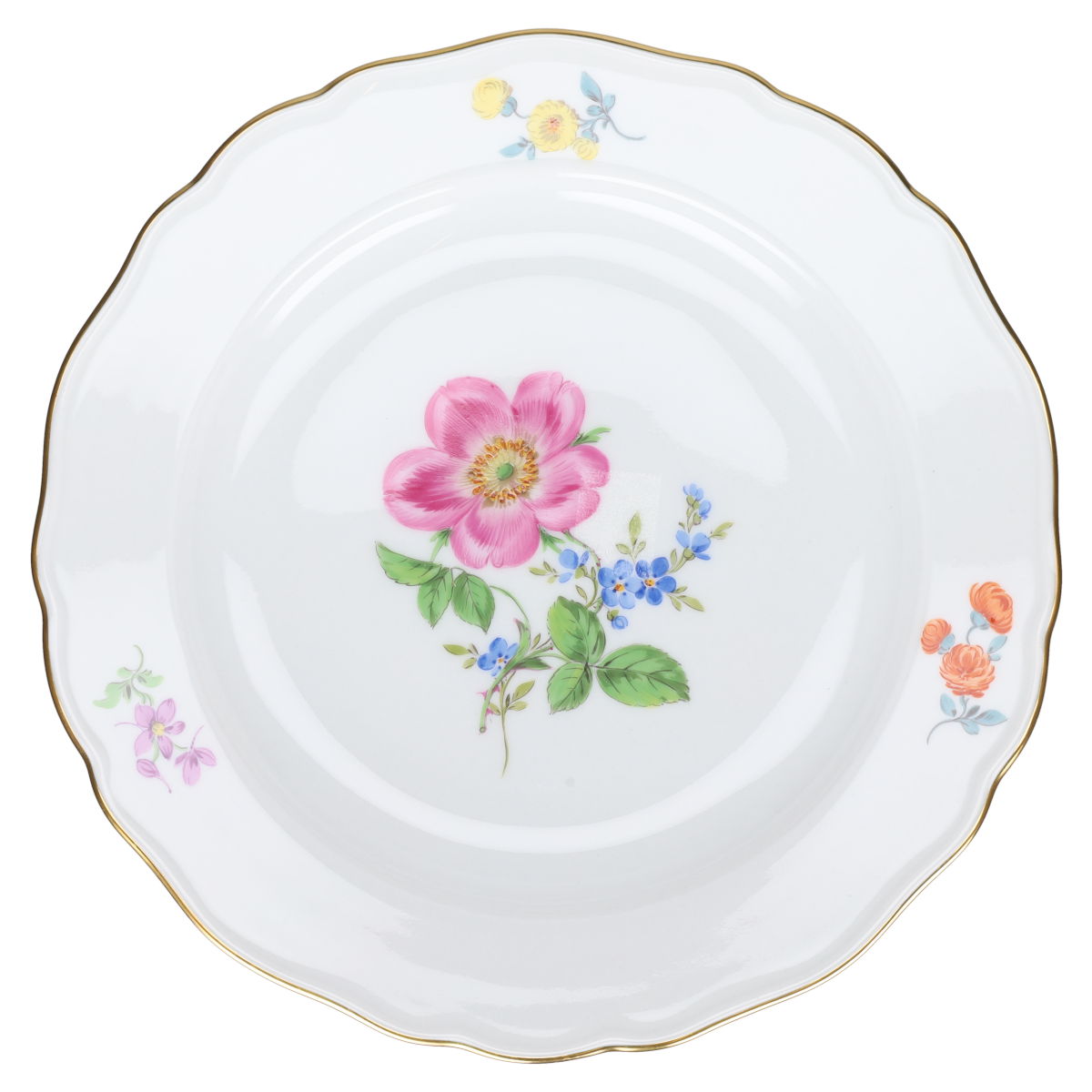 Kuchenteller Wildrose rosa Mitte