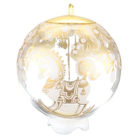 Weihnachtskugel Icarus Schaukelpferd in OVP