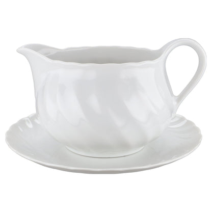 2-teilige Sauciere mit Teller