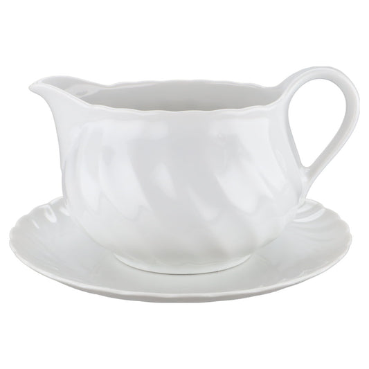 2-teilige Sauciere mit Teller