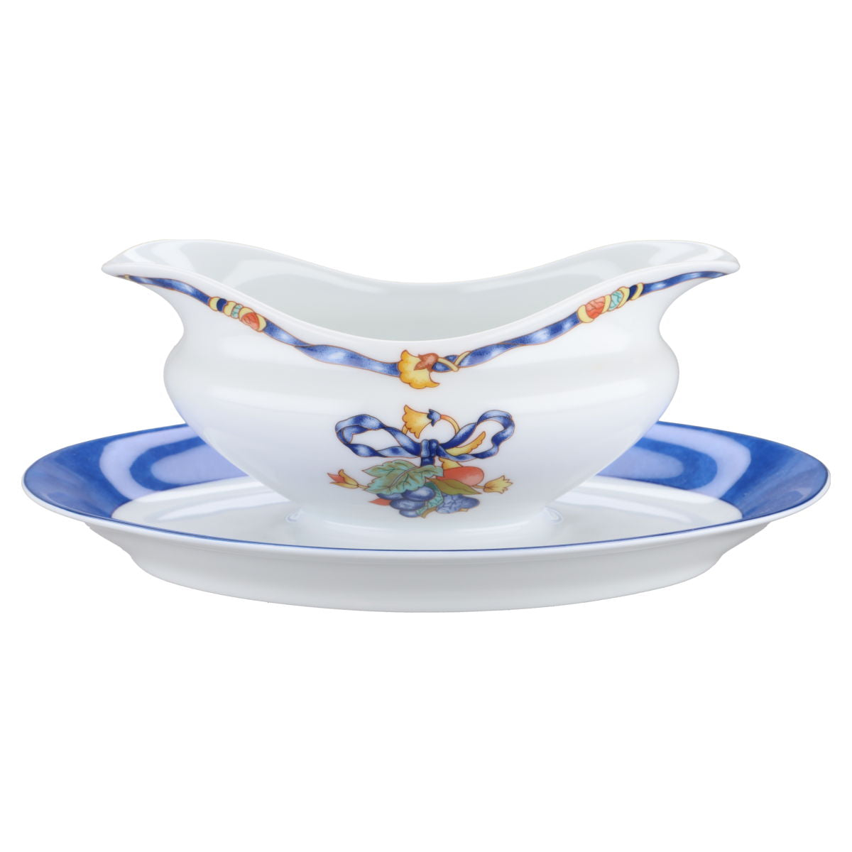 Sauciere mit Teller einteilig