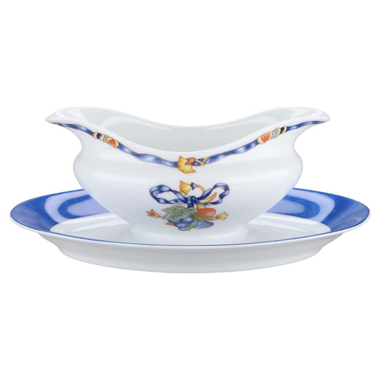 Sauciere mit Teller einteilig