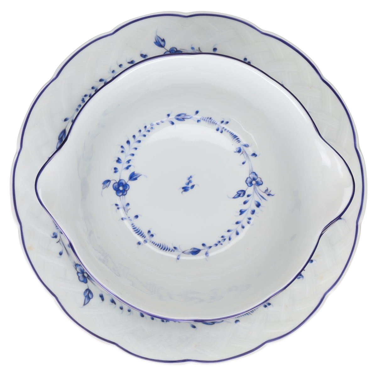 Sauciere mit Teller einteilig