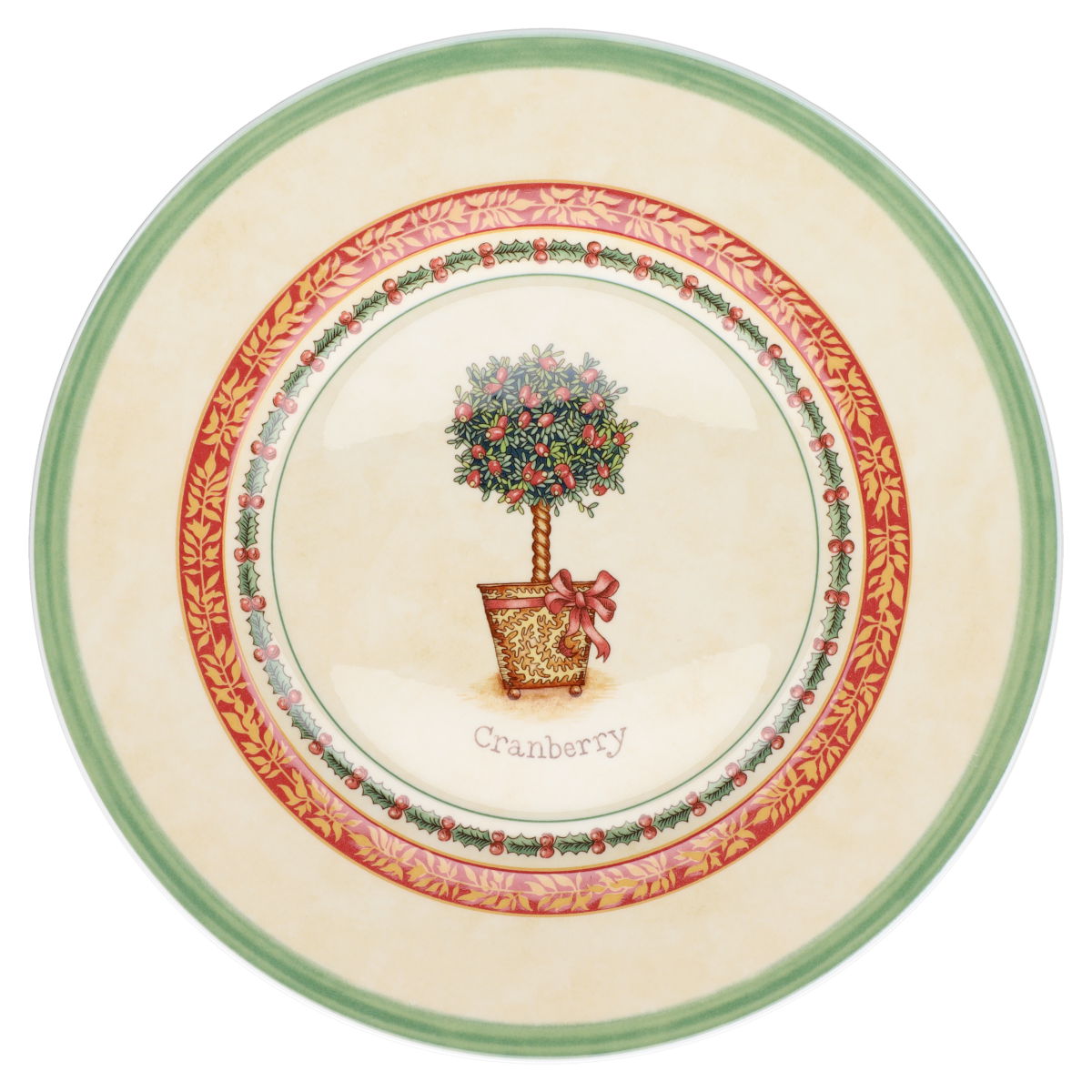 Kuchenteller groß/Frühstücksteller Topiary Cranberry
