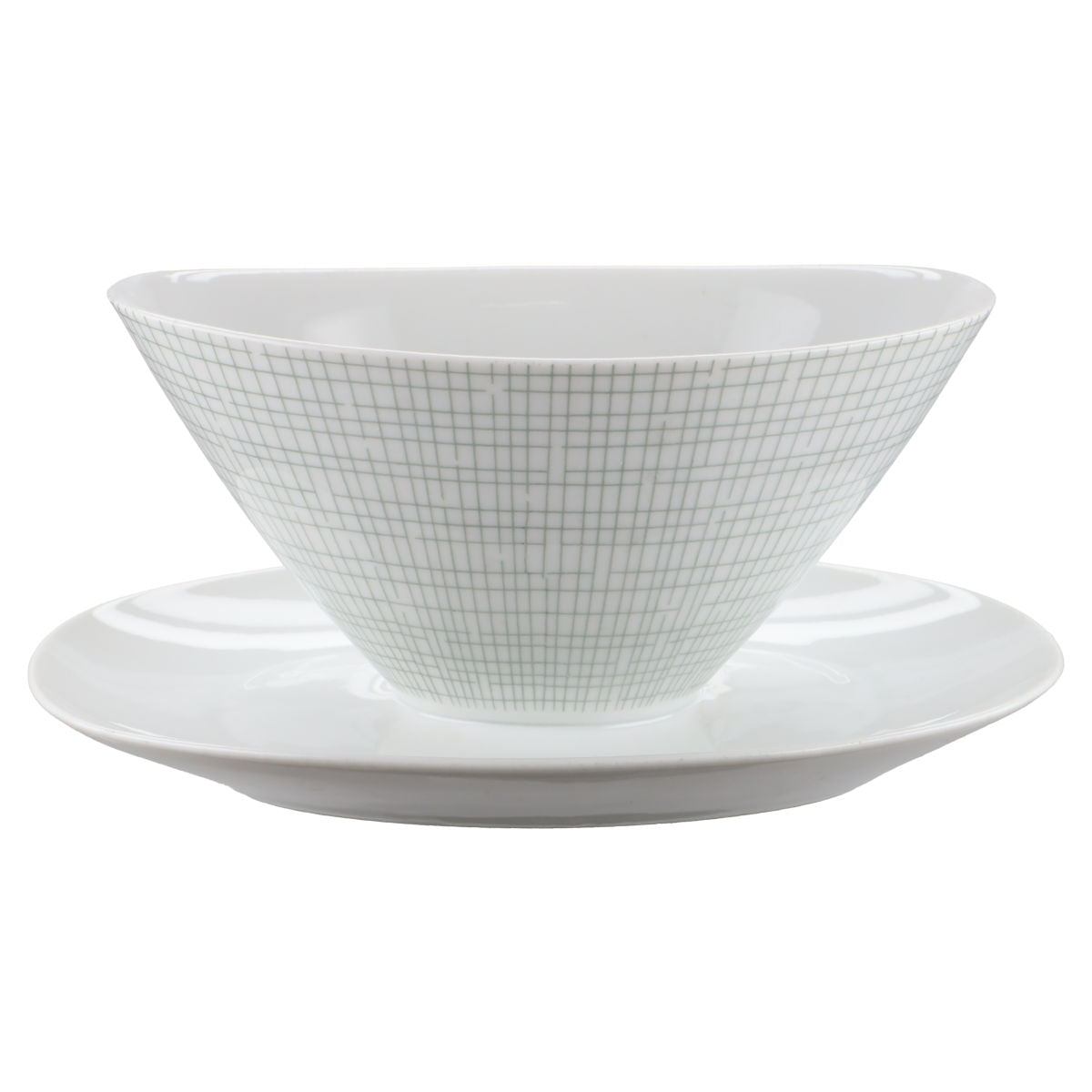 Sauciere mit Teller einteilig