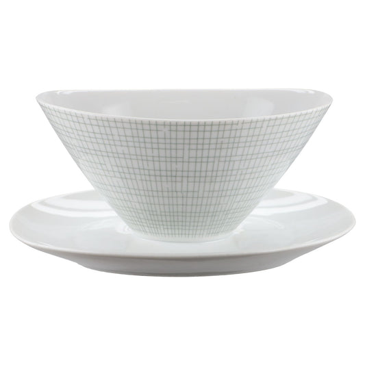 Sauciere mit Teller einteilig